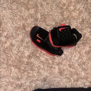 Nike Kids Black and Coral Sneakers